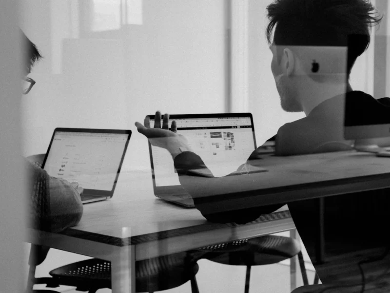 Laptop showing a backlink and SEO analytics report for a new website